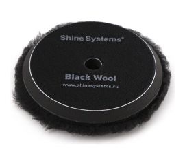 Полировальный круг из черного меха Black Wool Pad 155 мм Shine systems SS539 