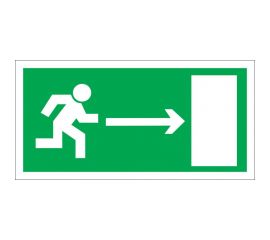 Знак ""направление к эвакуационному выходу направо"" Стандарт Знак е03, 150x300 мм, фотолюм s 2, пленка (гост 12.4.026-2015) 00-00009877 
