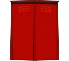 Шкаф для газовых баллонов Петромаш на 2 баллона разборный, красный 60542 
