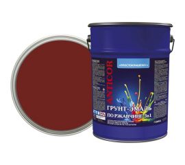 Грунт-эмаль Простокрашено! по ржавчине 3 в 1, красно-коричневая, 5 кг 70266 