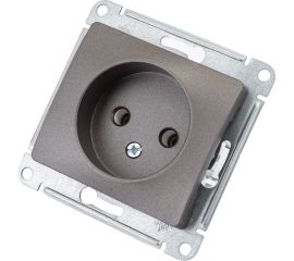 1-местный механизм розетки Schneider Electric скрытой проводки Glossa 16А IP20 250В без заземления графит GSL001341 