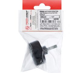 Ручка-барашек с резьбовым штифтом Tech-Krep пластик, D40, М6x20, чёрный 154200 