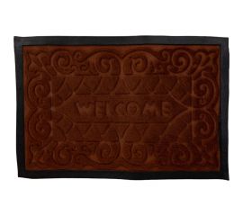 Придверный коврик Рыжий кот с подложкой из ПВХ, полиэстер 008454 