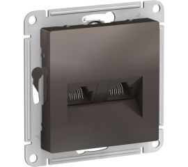 Двойная компьютерная розетка Schneider Electric AtlasDesign Мокко RJ45+RJ45, кат.5E SE ATN000685 