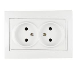 2-местная розетка TANGO без заземляющего контакта белый скрытой проводки 16А, 250В 1008838 