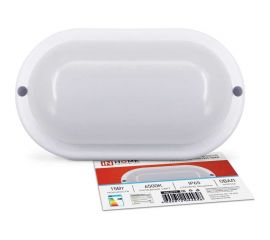 Герметичный светодиодный светильник IN HOME спп 1565-овал 15вт 6500к 1350лм ip65 4690612044958 