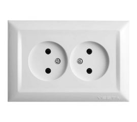 Двойная розетка Vesta Electric Roma без заземления FRZ00010203BEL 