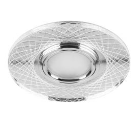 Встраиваемый потолочный светильник FERON со светодиод подсветкой, прозрач, хром, CD970 29666 