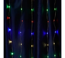 Светодиодная гирлянда FERON cl28 занавес водопад 3x3м + 3м 230v мультиколор, статичная, c питанием от сети, прозрачный шнур 48605 