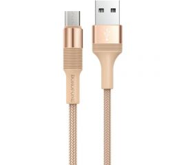 USB-кабель BOROFONE, AM-microBM 1 метр, 2.4A, тканый, золотой 23752-BX21mGL 