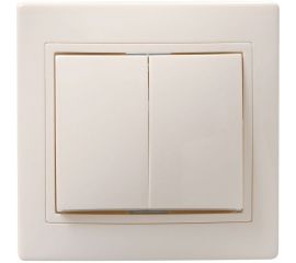 2-клавишный выключатель IEK Вс10-2-0-км 10а керамика кварта крем. EVK20-K33-10-K 