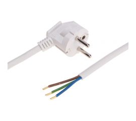 Электрический шнур с вилкой REXANT пвс 3x1,5 мм2 3м (белый) 11-1325 