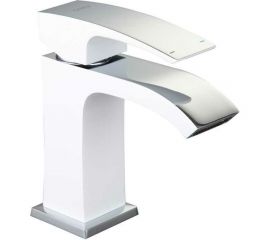 Смеситель для умывальника Gappo G1007-8 литой, п/гайку, белый/хром, картридж 35 537386 