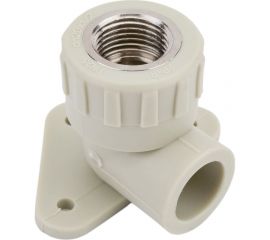 Полипропиленовый угольник Гроссис с креплением ВР 20-1/2" 0301811 