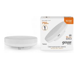 Лампа Gauss basic gx53 10,5w 750lm 3000k led 10849112 