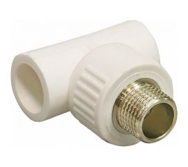 Тройник СТМ PP-R комбинированный, наружная резьба DN 25х1/2 ПЛАСТ CPTM2512 