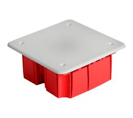 Монтажная коробка STEKKER EBX30-01-1-20-92 для сплошных стен, с крышкой, 92*92*45мм, IP20, красный (GE41001) 49004 