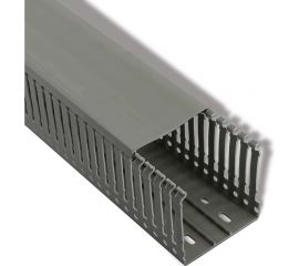 Перфорированный самоклеящийся кабель-канал REXANT 60x60 серый (паз 5мм, зуб 7мм с отв.) 2 м 28-5017 