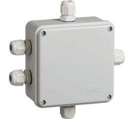 Распаячная коробка IEK км41330 о/п 100x100x50мм pg9 ip55 серая UKO10-100-100-050-K51-55 