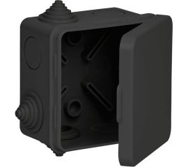 Распаячная коробка IEK км41238 80x80x50мм о/к ip54 7 вв. черная UKO31-080-080-050-K02-54 