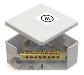 Коробка уравнивания потенциалов GREENEL 85х85х40мм, шина 6х9, 8 групп GE41360 