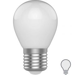 Лампа Gauss basic filament шар 4,5w 400lm 4100к е27 milky led 1/10/50 1055225 