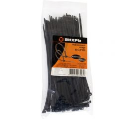 Нейлоновый хомут Вихрь 4,8x200 Ч 100 шт 73/9/1/30 