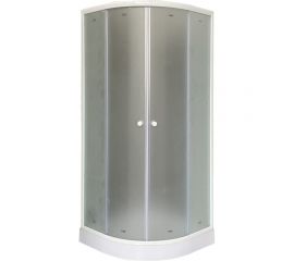 Душевое ограждение PARLY ZF81 80x80см низкий поддон, профиль белый, стекло матовое 9443 