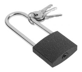 Навесной замок ТУНДРА основание 37 мм, длинная дужка, 3 ключа, подвес 9284052 