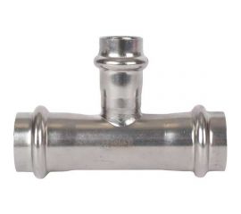 Переходной тройник ROMMER впр, 28x28x22, из нержавеющей стали, прессовой Rss-0014-282822 RG0091KSNOMPIK 