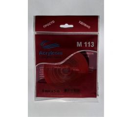 Акриловая лента Акрилком М113 прозрачный носитель, 0,8 мм х 8 мм х 5 м М113 8мм 