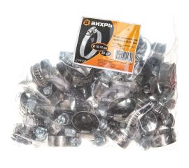 Металлический червячный хомут Вихрь 10-16, 9мм 50 шт 73/9/1/20 