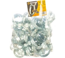 Металлический червячный хомут Вихрь 16-27, 9мм 50 шт 73/9/1/22 