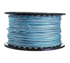 Вязаный полипропиленовый шнур, белый/цветной, катушка, 6мм х 250м Эбис 00097 