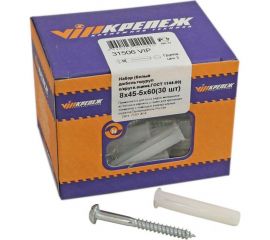 Набор VIPкрепеж белый дюбель 30 шт 31506 VIP 