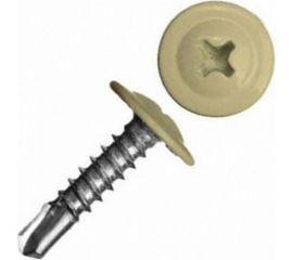 Саморез крепежная техника прессшайба, RAL 1014 слоновая кость, 4,2x16 сверло, 50 шт. 10754 