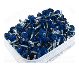 Прессшайба Качественный КРЕПЕЖ 4.2х16 мм, ультрамарин RAL 5002, сверло, 250 шт 0301119 КЧ 
