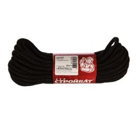 Плотный шнур с сердечником Стройбат черный, 6 мм х 15 м 33269 