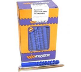 Набор крепления плинтусов VIPкрепеж 10/100 дюбель ежик 30 штук 43020 VIP 