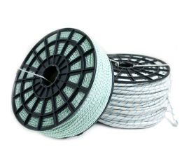 Вязаный полипропиленовый шнур, белый/цветной, катушка, 5мм х 300м Эбис 00098 