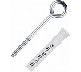Универсальный дюбель Tecfi VZ нейлон 10x60 с шурупом-кольцом 2 шт - пакет 147449 