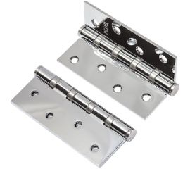 Стальная петля RENZ 100х75х2,5 4 подш, без колпачка ,хром блестящий, 2 шт. IN100-4BB FH CP (2шт) 