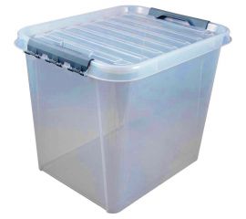 Ящик для хранения с крышкой ПОЛИМЕРБЫТ ПРОФИ Комфорт 50 л, прозрачный 63200796 