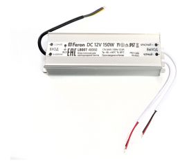Электронный трансформатор для светодиодной ленты FERON 150W 12V IP67 (драйвер), LB007, 48060 