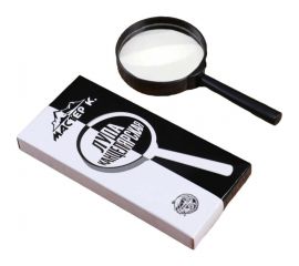 Лупа ООО Комус увеличение х5, диаметр 75 мм, цвет черный 1405096 