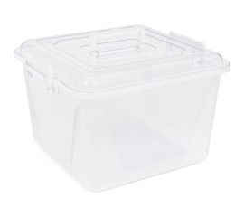 Квадратный контейнер ЗПИ Альтернатива 15 л, с ручками, прозрачный М1023 