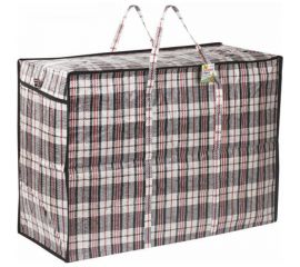 Хозяйственная сумка-баул ЛЮБАША полипропилен, 70x50x30 см, 105 л, черно-красная 604703 