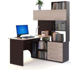 Компьютерный стол СОКОЛ правый венге/беленый дуб КСТ-14П КСТ14ПВ5б5 