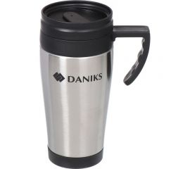 Термокружка DANIKS нерж сталь, пластик, 0.4 л, колба пластик, серебр, sl-109 306879 