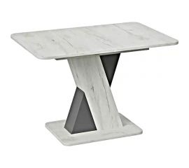 Обеденный раздвижной стол ТриЯ Люксембург тип 3, дуб крафт белый/серый 221390 